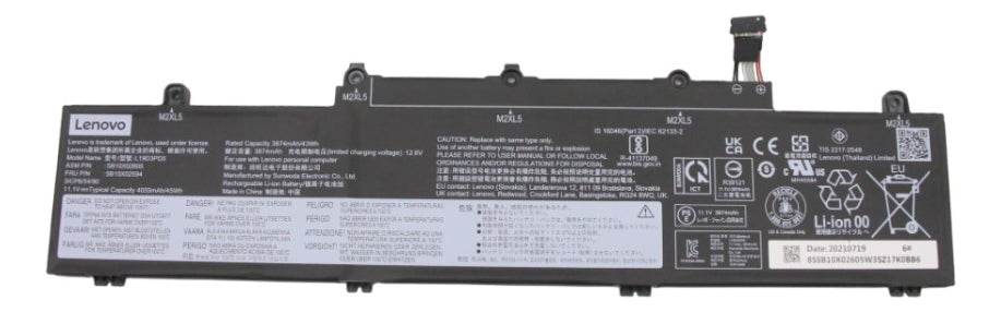 Bateria Para Lenovo E14 E15 11,1V 45Wh L19D3Pd5 5B10X02594