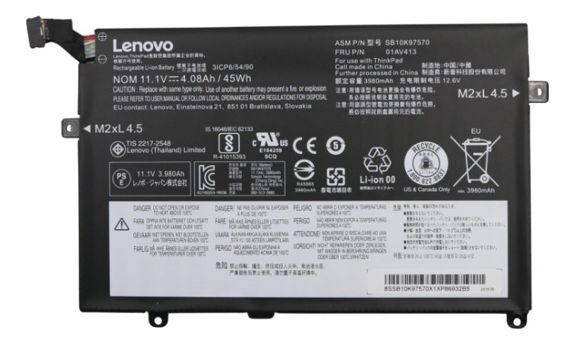 Bateria Para Lenovo E470 E475 3C 45W 01Av413