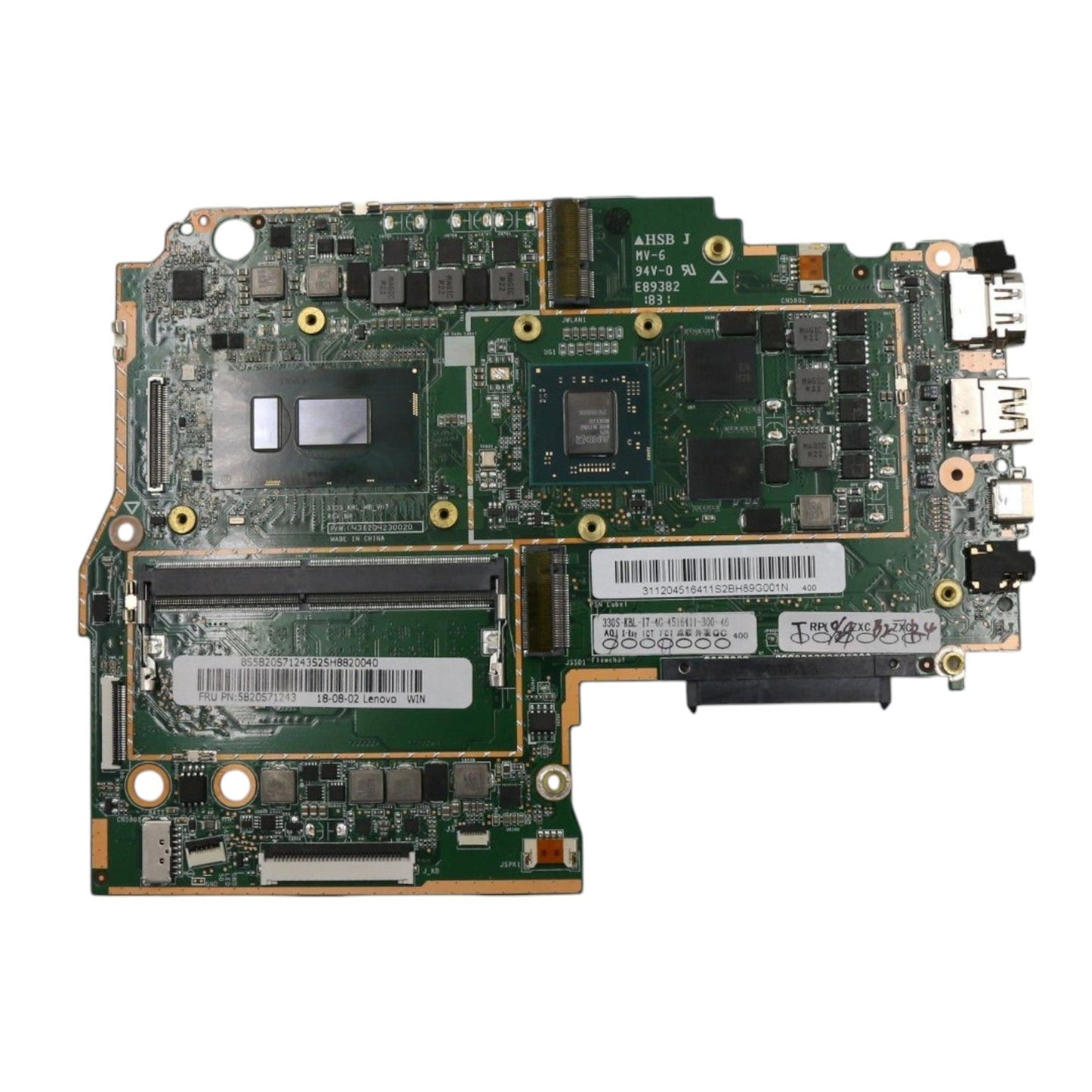 Motherboard Para Lenovo 330S I7-8550U Radeon 540 5B20S71243
