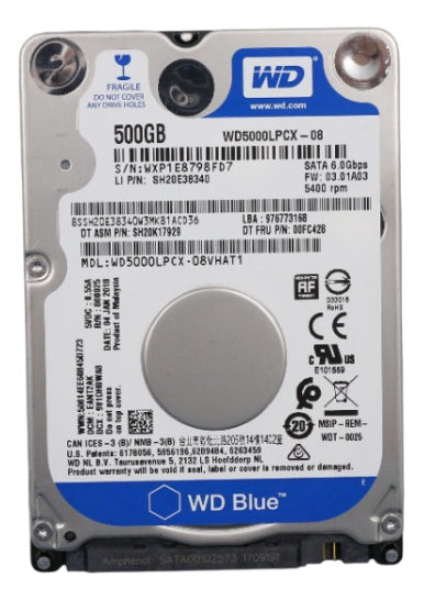 Disco Duro Para Wd Wd5000Lpcx-08 500Gb 00Fc428